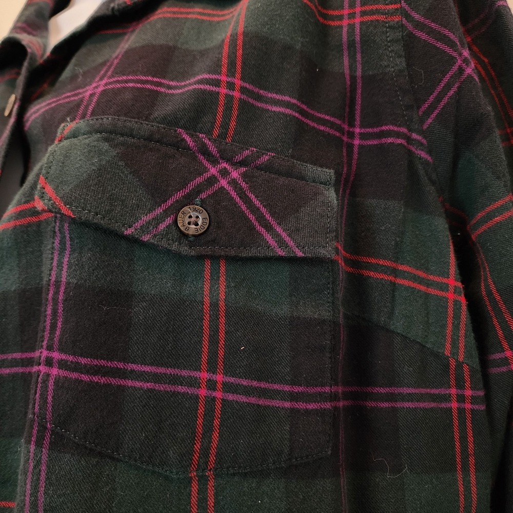 Eddie Bauer XL Classic Flannel Shirt Plaid Cozy Outdoor Preppy Rustic Holiday - Picture 7 of 16